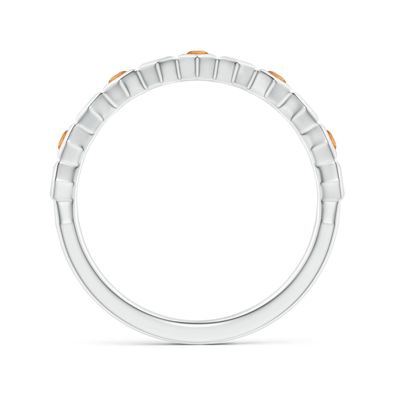 1.5mm AAA Natori x Angara Alternate Hexagonal Citrine Band in White Gold - side 1