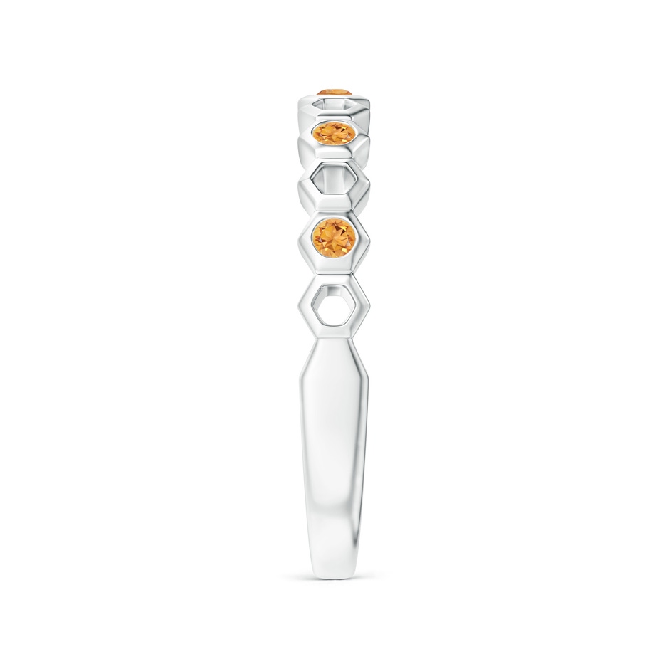 1.5mm AAA Natori x Angara Alternate Hexagonal Citrine Band in White Gold side 2