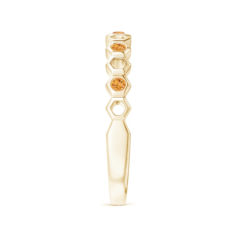 1.5mm AAA Natori x Angara Alternate Hexagonal Citrine Band in Yellow Gold side 2