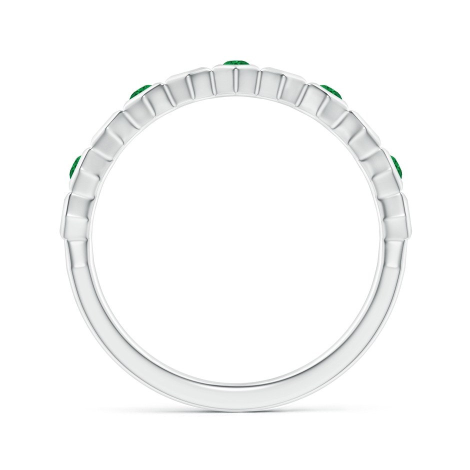 1.5mm AAA Natori x Angara Alternate Hexagonal Emerald Band in White Gold side 1