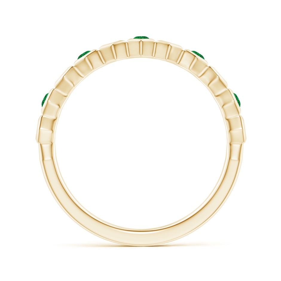 1.5mm AAA Natori x Angara Alternate Hexagonal Emerald Band in Yellow Gold side 1