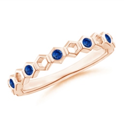 Stackables Rose Gold Blue Sapphire Rings
