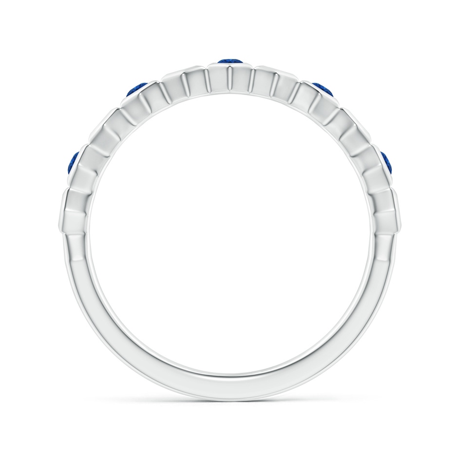 1.5mm AAA Natori x Angara Alternate Hexagonal Blue Sapphire Band in White Gold side 1