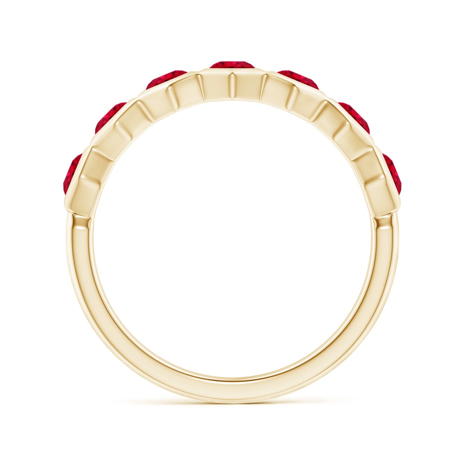 2.5mm AAA Natori x Angara Hexagonal Ruby Band in Yellow Gold side 1