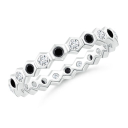 Eternity White Gold Enhanced Black Diamond Rings