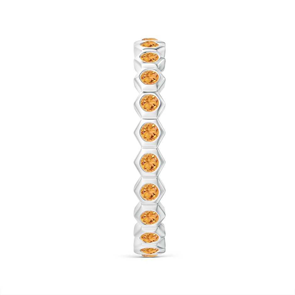 1.5mm AAA Natori x Angara Hexagonal Citrine Eternity Band in 55 White Gold side 2