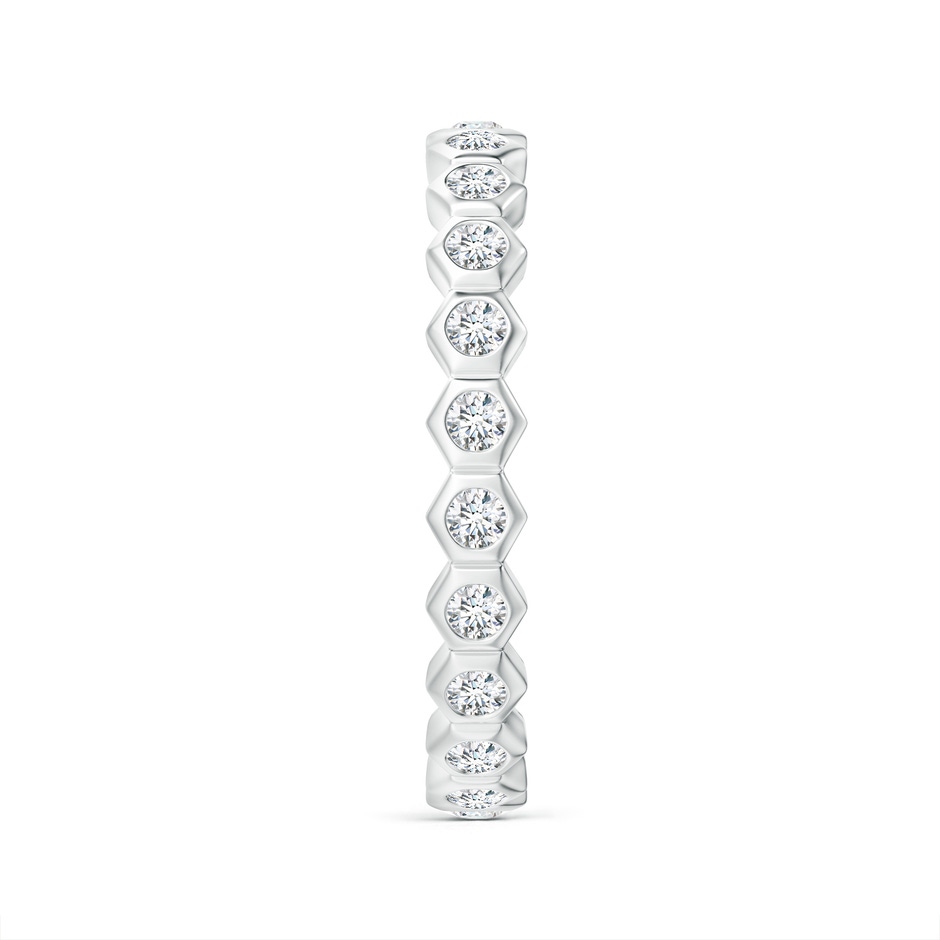 1.5mm IJI1I2 Natori x Angara Hexagonal Diamond Eternity Band in 75 White Gold side 2