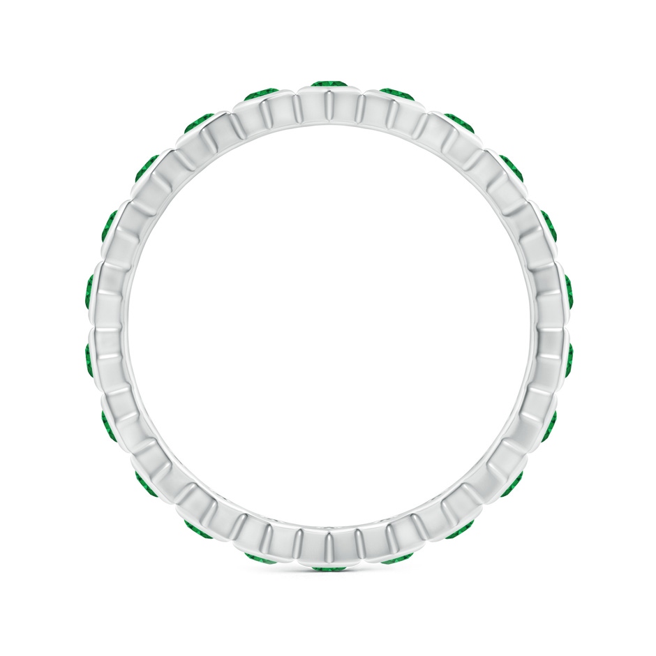 1.5mm AAA Natori x Angara Hexagonal Emerald Eternity Band in 55 White Gold side 1