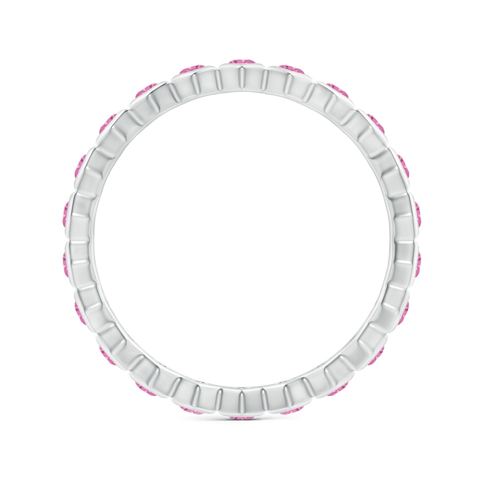 1.5mm AAA Natori x Angara Hexagonal Pink Sapphire Eternity Band in 55 White Gold side 1