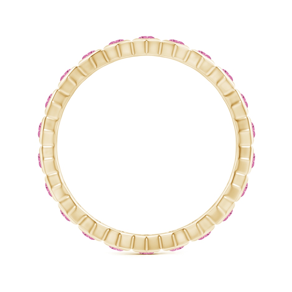 1.5mm AAA Natori x Angara Hexagonal Pink Sapphire Eternity Band in 70 Yellow Gold side 1