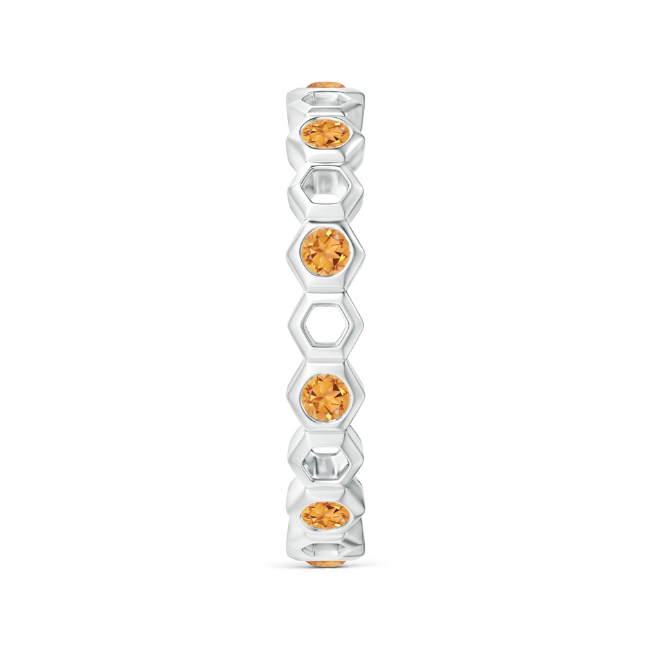 2mm AAA Natori x Angara Hexagonal Alternate Citrine Eternity Band in 55 White Gold side 2