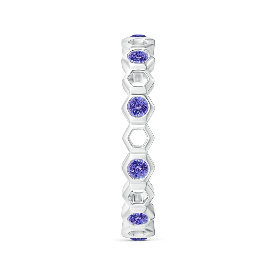 2mm AAA Natori x Angara Hexagonal Alternate Tanzanite Eternity Band in 55 White Gold side 2