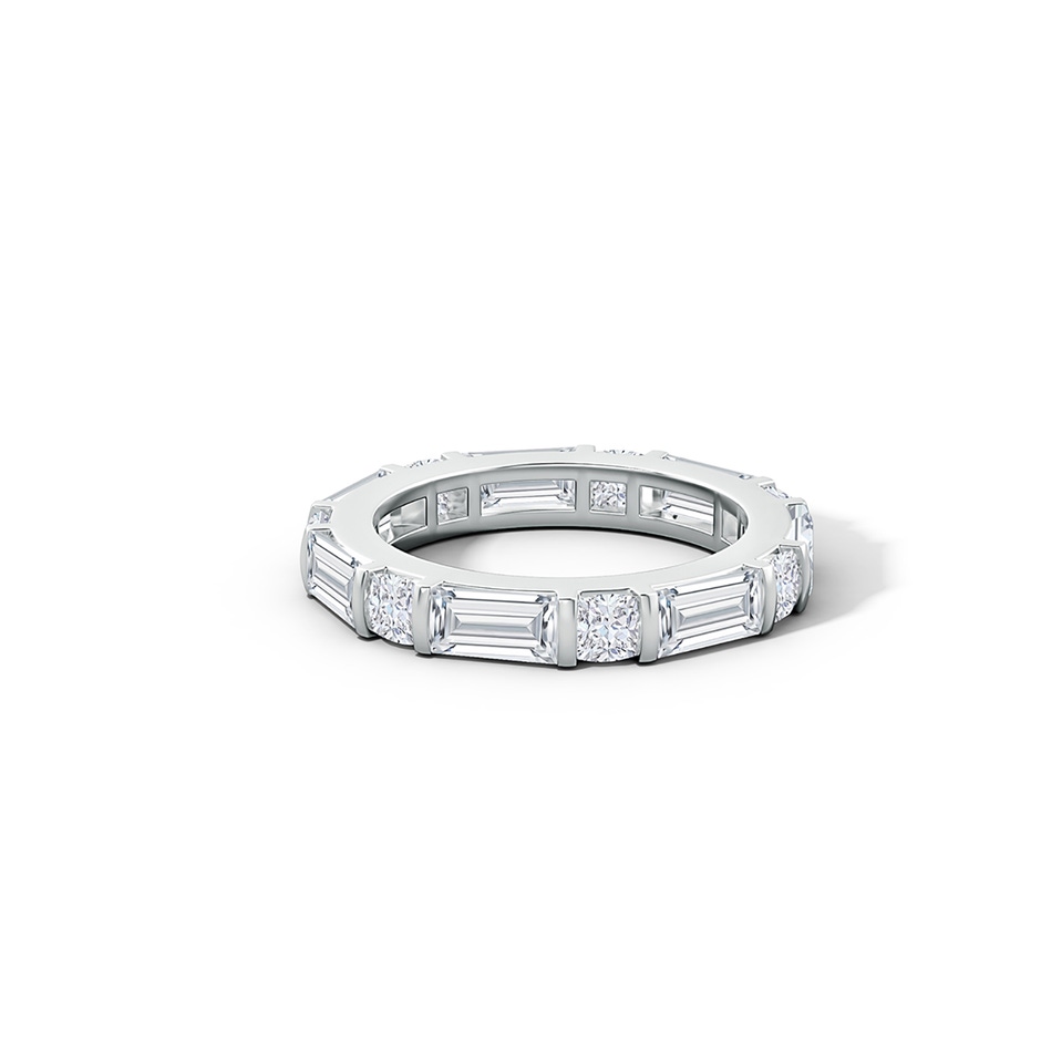 6x3mm FGVS Natori x Angara Orient Express Lab-Grown Baguette & Cushion Diamond Eternity Band in 65 White Gold side 599