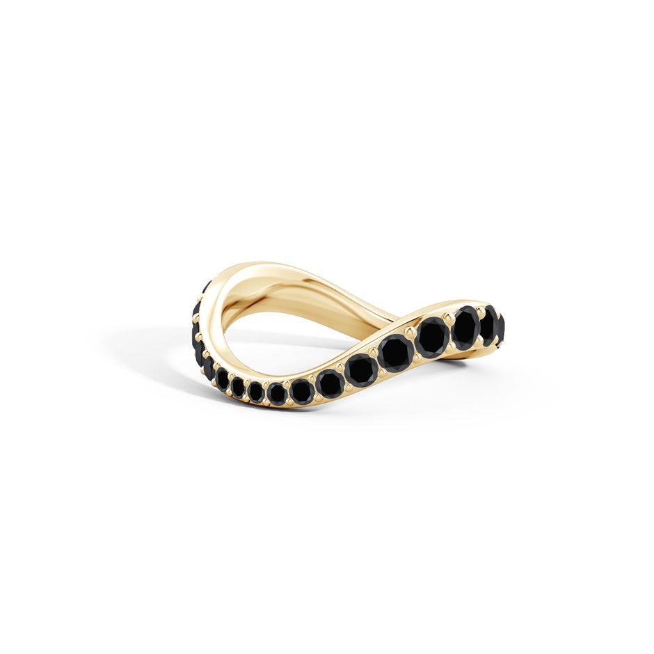 3mm AA Natori x Angara Shangri-la - Brush Stroke Black Diamond Full Eternity Shangri-La Ring in 70 Yellow Gold lifestyle