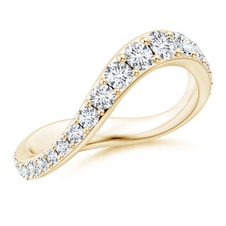 3mm HSI2 Natori x Angara Shangri-la - Brush Stroke Diamond Full Eternity Shangri-La Ring in 70 Yellow Gold