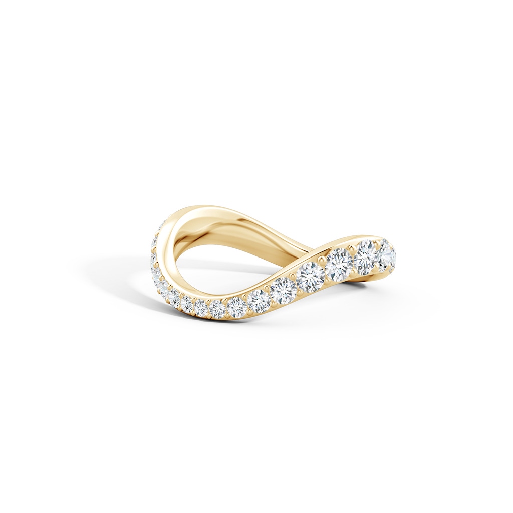 3mm HSI2 Natori x Angara Shangri-la - Brush Stroke Diamond Full Eternity Shangri-La Ring in 70 Yellow Gold Lifestyle