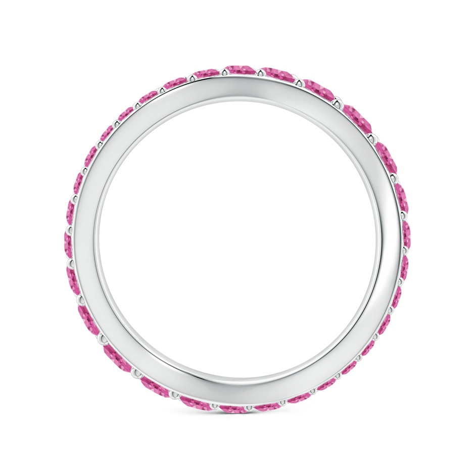 3mm AAA Brush Stroke Pink Sapphire Full Eternity Shangri-La Ring in 65 White Gold side 199