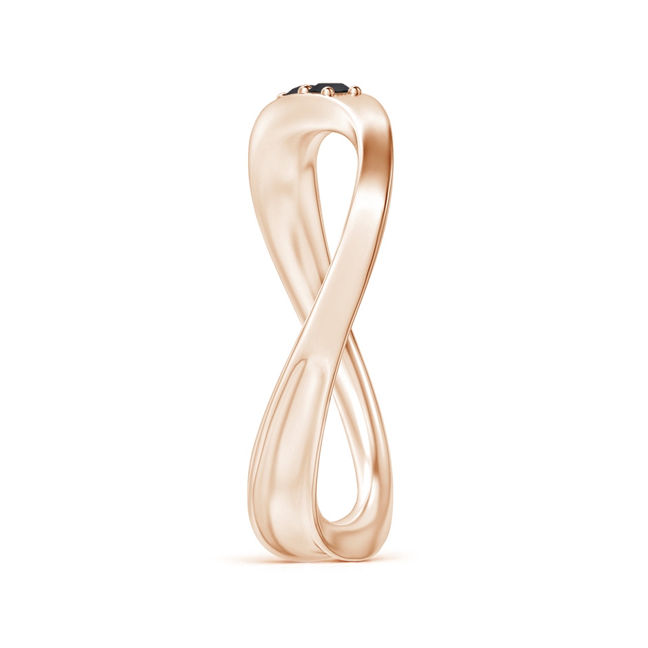 2.5mm AA Natori x Angara Shangri-la - Brush Stroke Black Diamond Half Eternity Shangri-La Ring in Rose Gold side-2