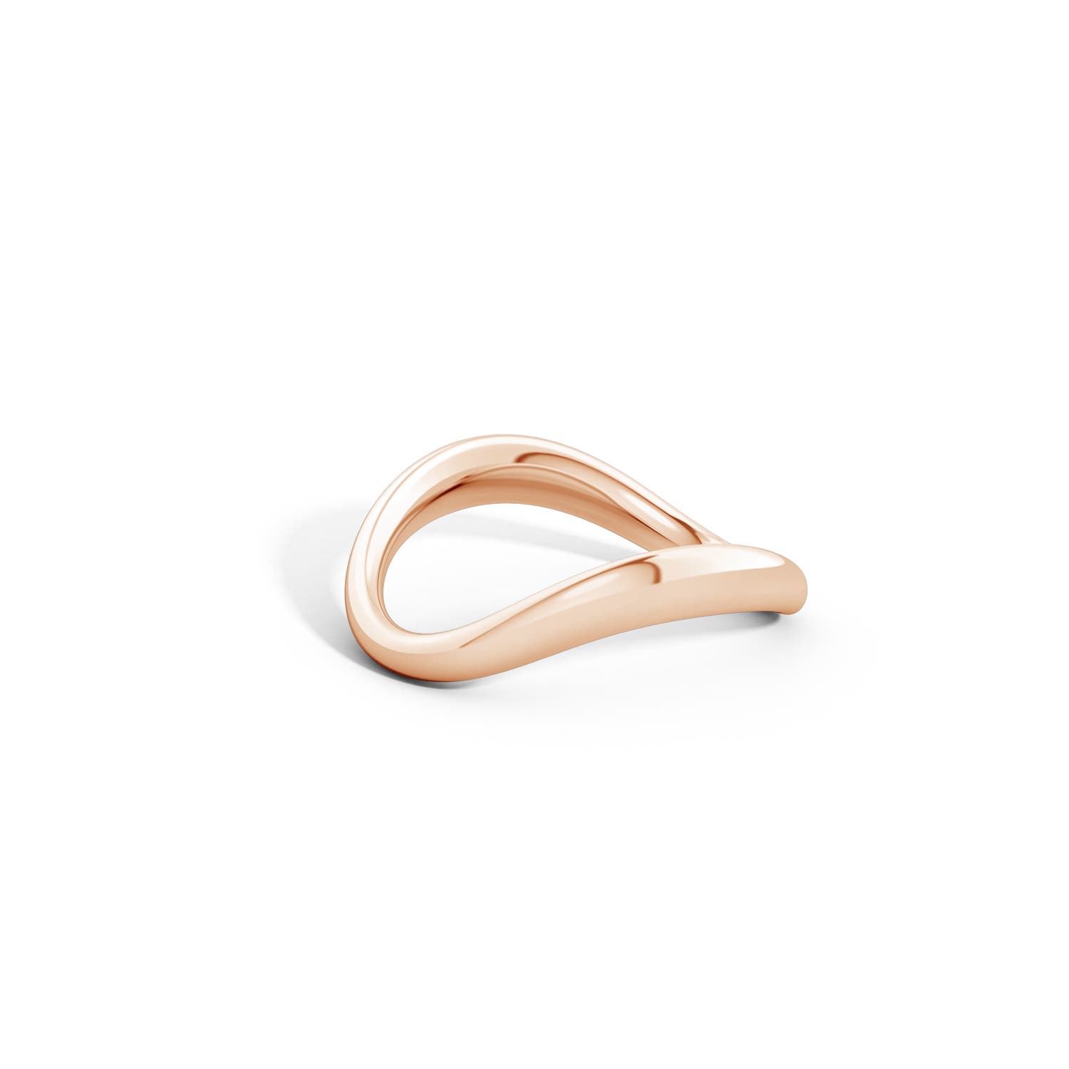 Natori x Angara Shangri-la - Brush Stroke Shangri-La Stackable Ring in Rose Gold - lifestyle 5