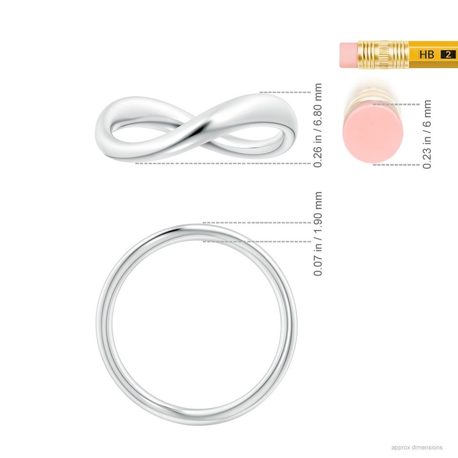 Natori x Angara Shangri-la - Brush Stroke Shangri-La Stackable Ring in White Gold ruler