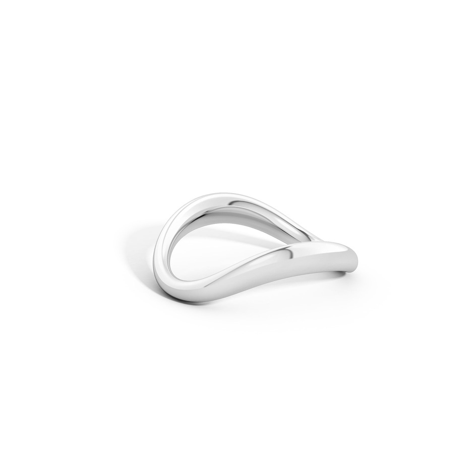 Natori x Angara Shangri-la - Brush Stroke Shangri-La Stackable Ring in White Gold lifestyle