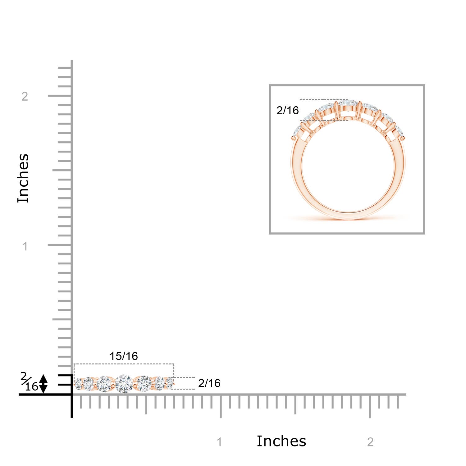 F-G, VS / 0.81 CT / 14 KT Rose Gold