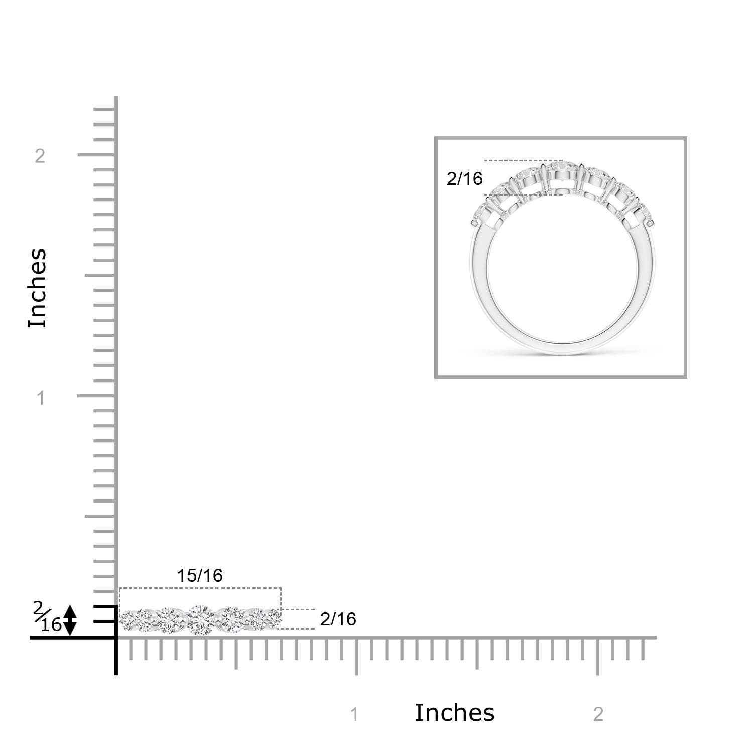 H, SI2 / 0.81 CT / 14 KT White Gold