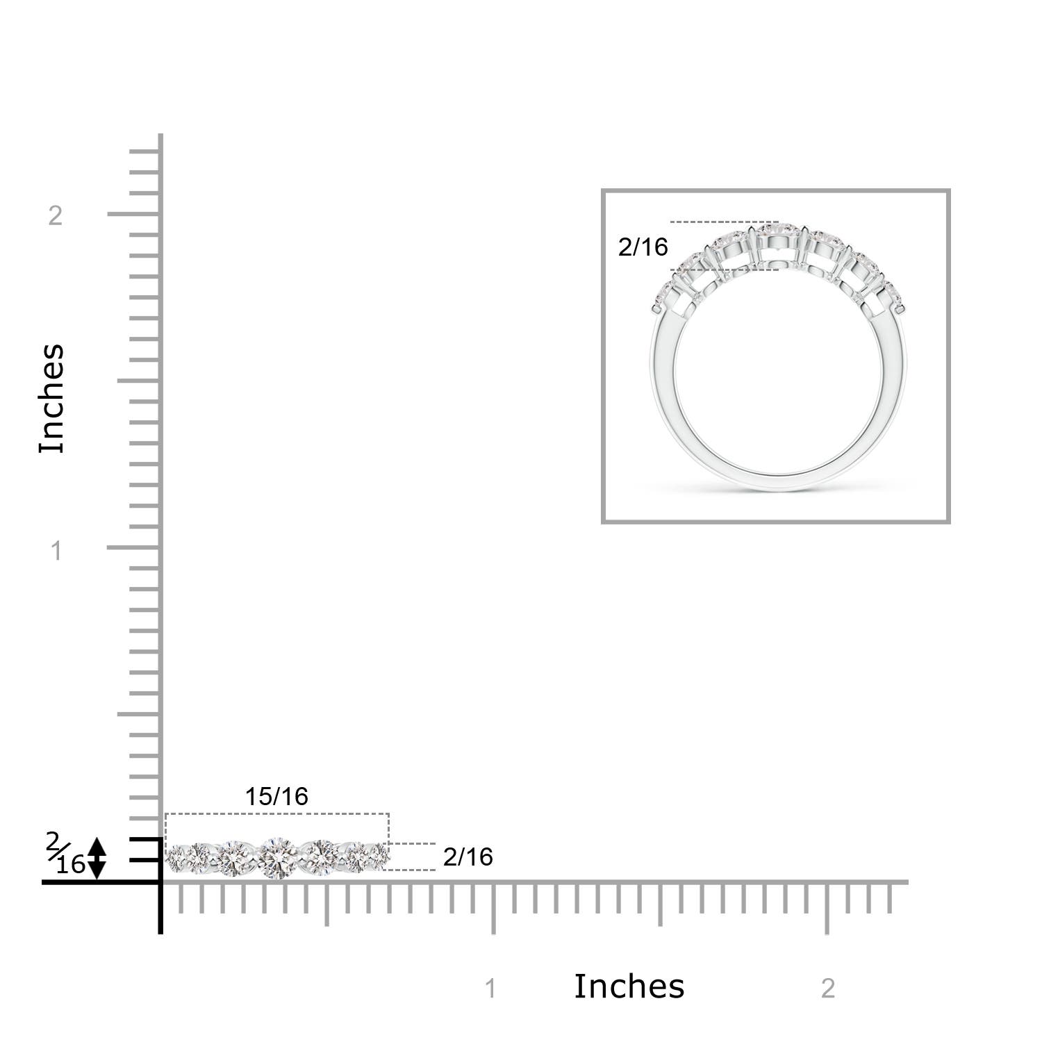 I-J, I1-I2 / 0.81 CT / 14 KT White Gold