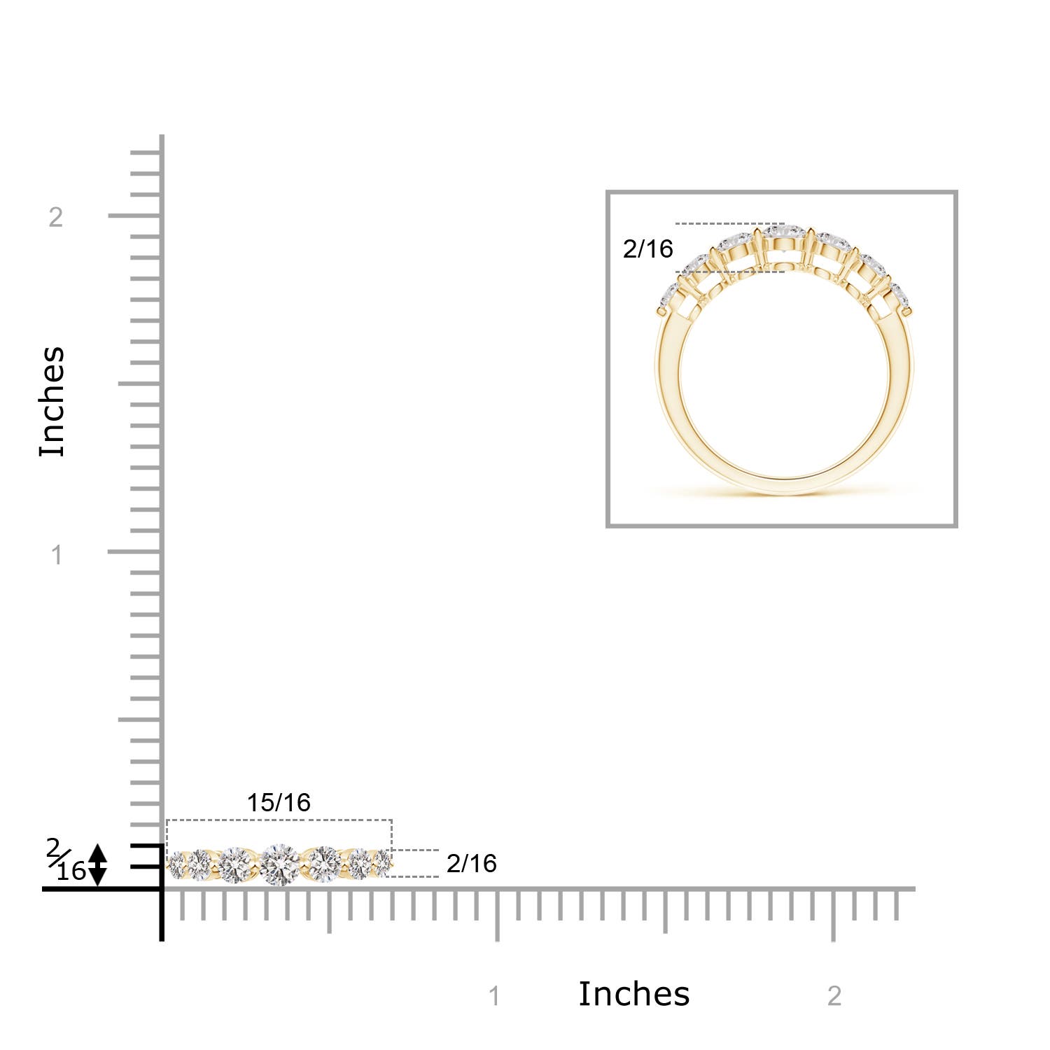 I-J, I1-I2 / 0.81 CT / 14 KT Yellow Gold