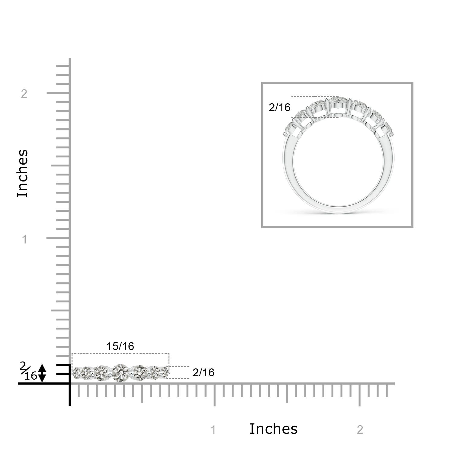 K, I3 / 0.81 CT / 14 KT White Gold