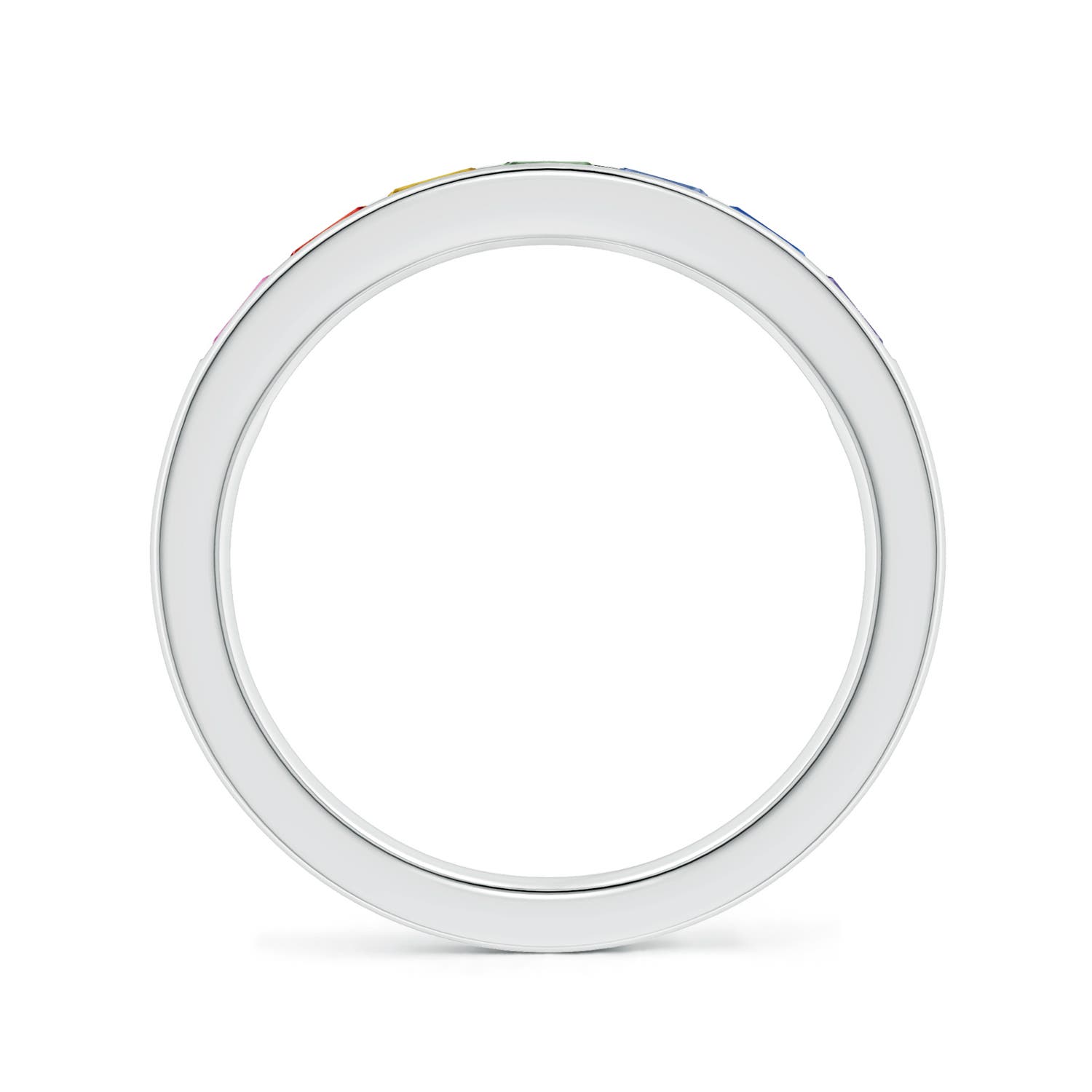Spectra Channel-Set Square Multi-Sapphire Non-Eternity Ring