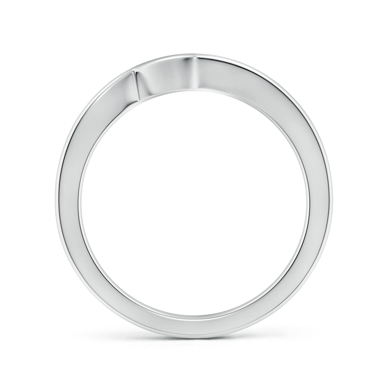 1.8 Contoured Comfort Fit Wedding Band in 18CT White Gold - side 2