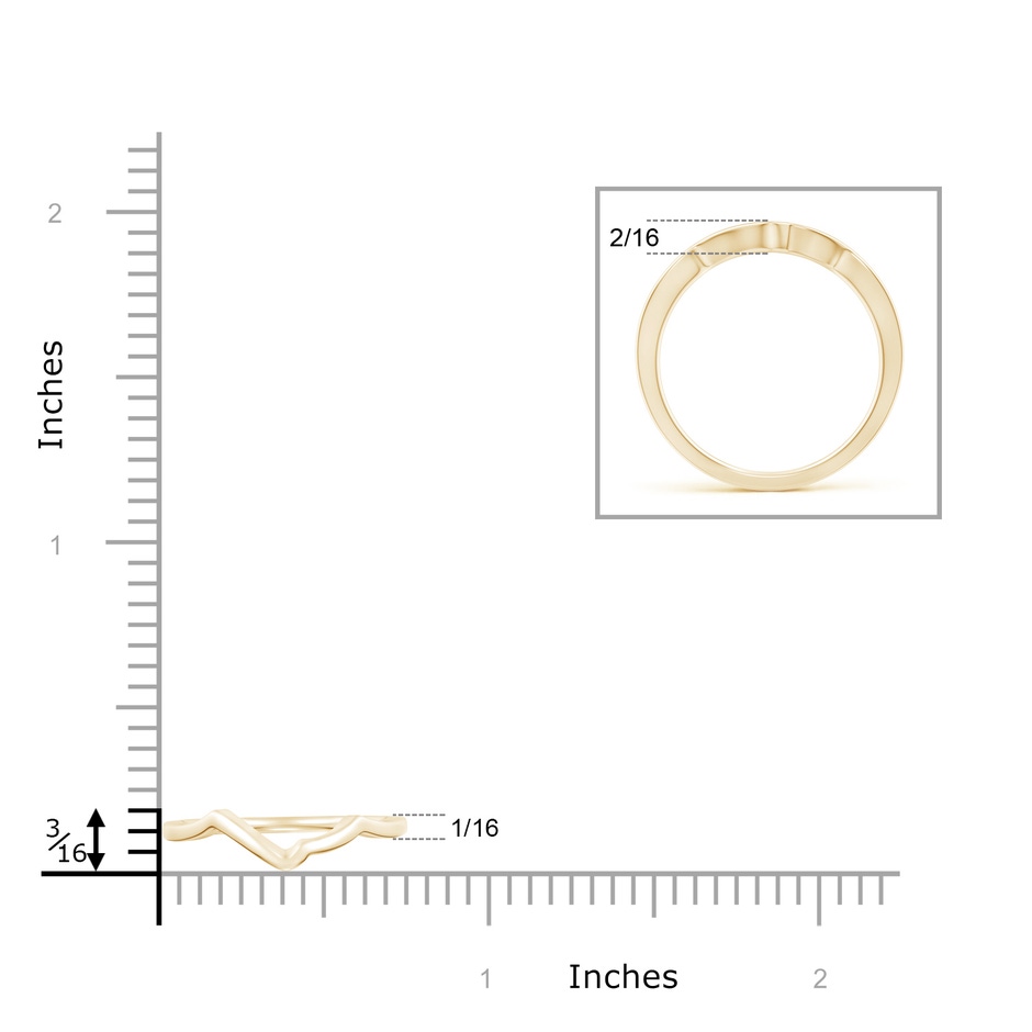 1.5 Contoured Comfort Fit Wedding Band for Her in Yellow Gold product image