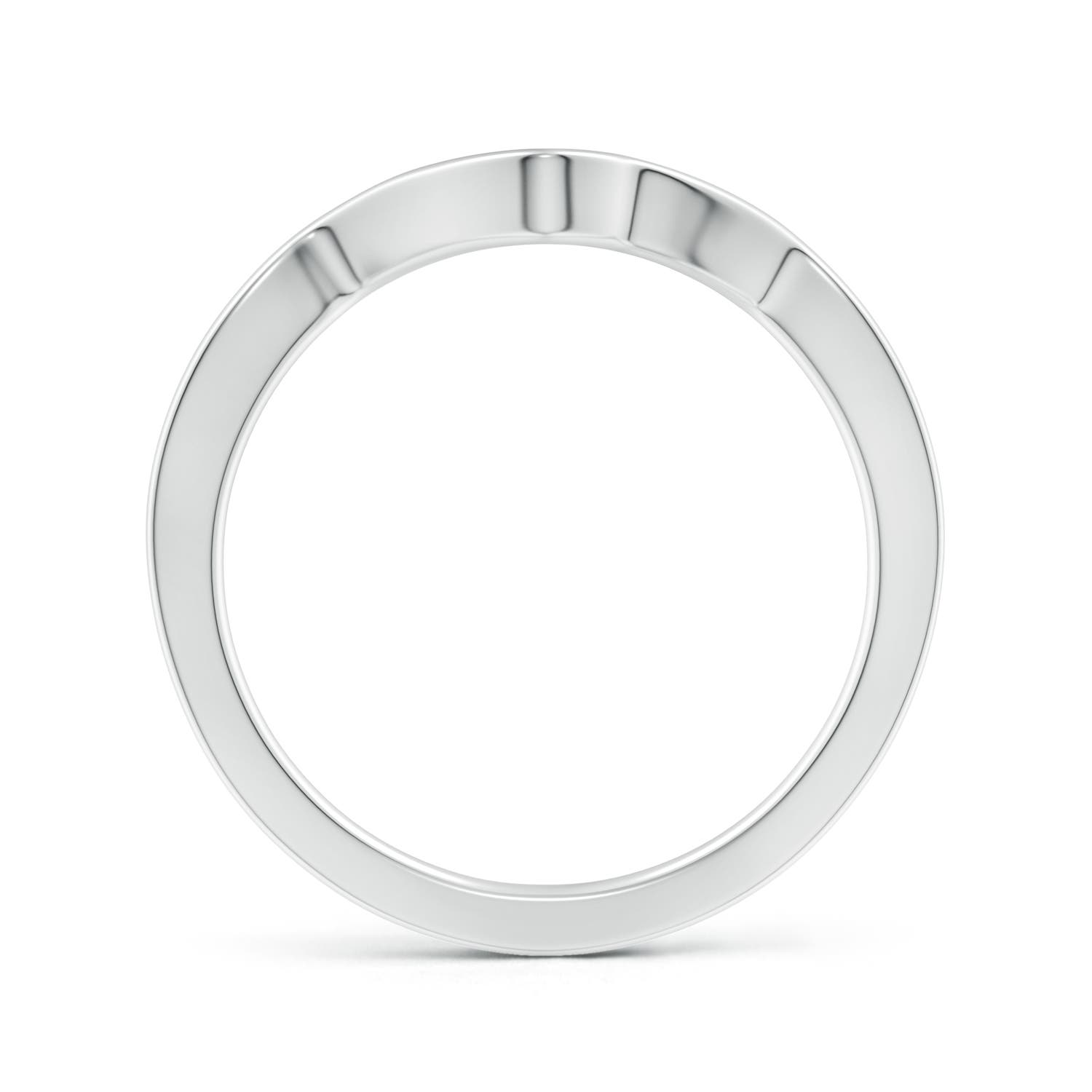 1.8 Contoured Comfort Fit Wedding Band for Her in White Gold - side 1