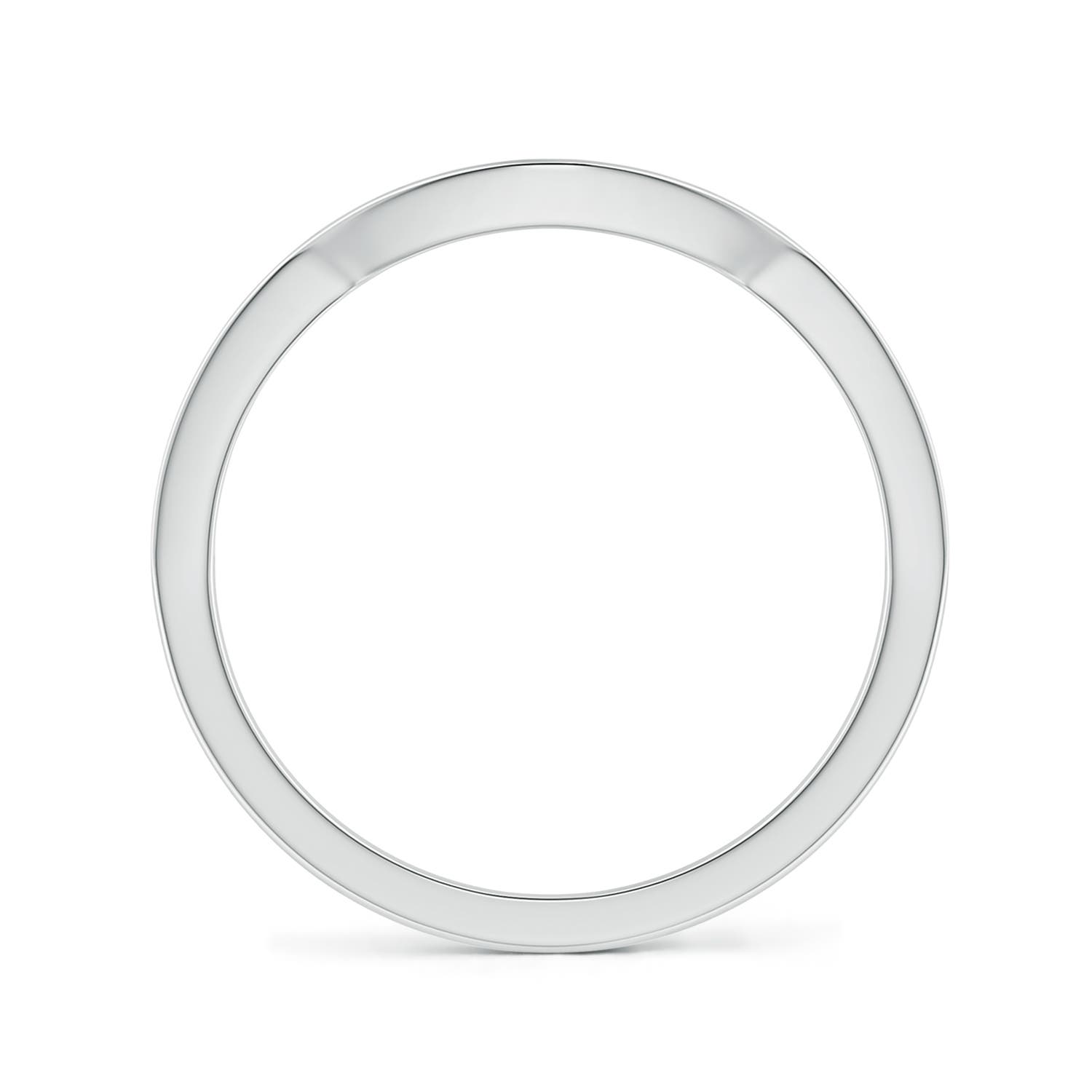 3.65 Vintage Style Diamond Curved Wedding Band with Filigree in P950 Platinum - side 2