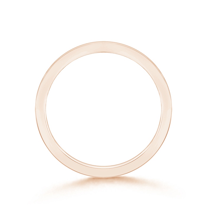 2.65 100 Polished Flat Surface Dome Wedding Band for Her in Rose Gold Side-1