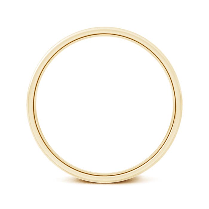 5 100 High Polished Flat Surface Comfort Fit Wedding Band in Yellow Gold