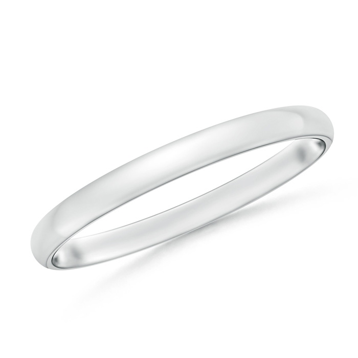 2 75 Standard Comfort Fit Sleek Wedding Band in White Gold 