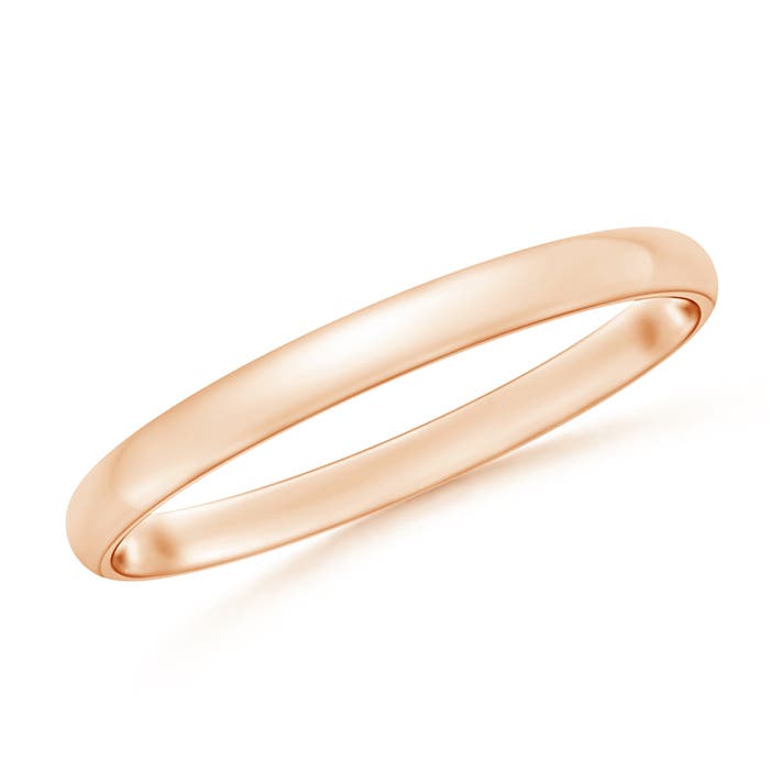 2 85 Standard Comfort Fit Sleek Wedding Band in Rose Gold