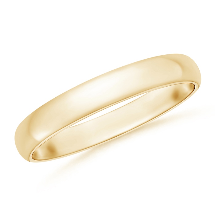 3 50 Standard Comfort Fit Sleek Wedding Band in Yellow Gold 