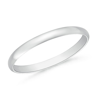 2 100 High Polished Plain Dome Wedding Band for Her in P950 Platinum