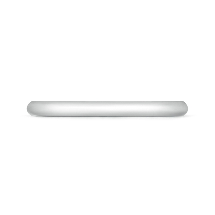 2 125 High Polished Plain Dome Wedding Band for Her in P950 Platinum side-1