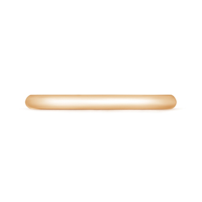2 60 High Polished Plain Dome Wedding Band for Her in Rose Gold side-1