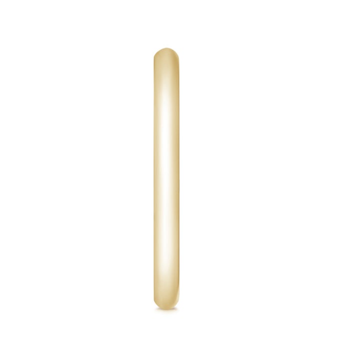 2 75 High Polished Plain Dome Wedding Band for Her in Yellow Gold - side 2