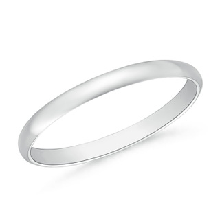 2 80 High Polished Plain Dome Wedding Band for Her in P950 Platinum