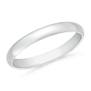 3 100 High Polished Plain Dome Wedding Band for Her in P950 Platinum