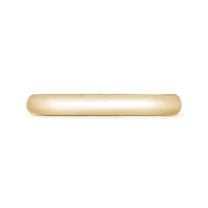3 100 High Polished Plain Dome Wedding Band for Her in Yellow Gold - side 1