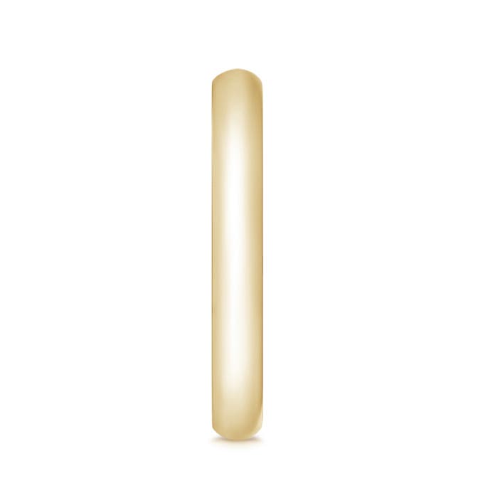 3 100 High Polished Plain Dome Wedding Band for Her in Yellow Gold - side 2
