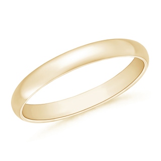 3 80 High Polished Plain Dome Wedding Band for Her in 9K Yellow Gold