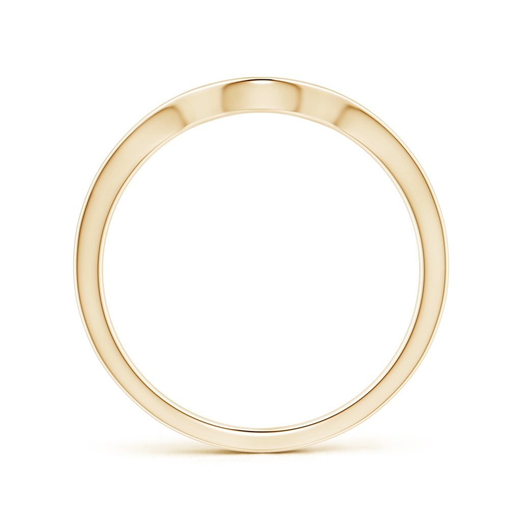 4.1 Comfort Fit Curved Plain Wedding Band in Yellow Gold Side 1